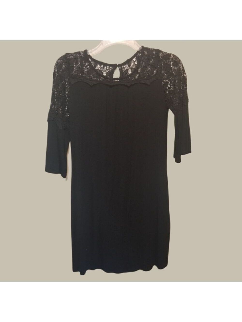 Nina Leopard Black Dress with Lace Upper. C1-DJ